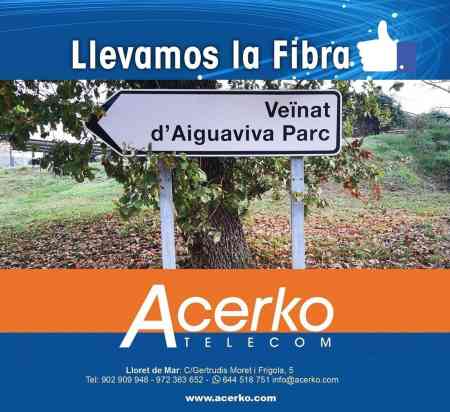 Fibra óptica para Aiguaviva Parc - Acerko Telecom Fibra óptica para Aiguaviva Parc - Acerko Telecom